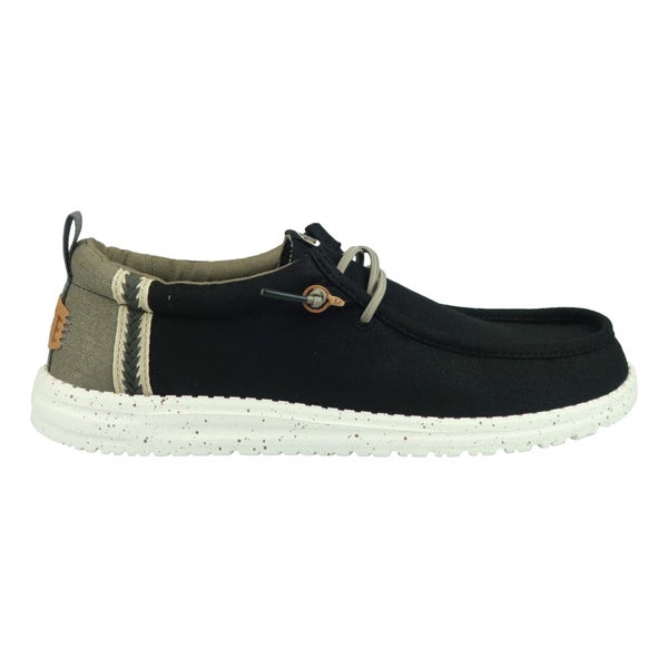 HEYDUDE Wally Craft Linen Black
